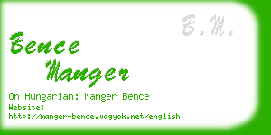 bence manger business card